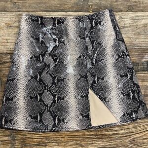 Snakeskin Mini Skirt